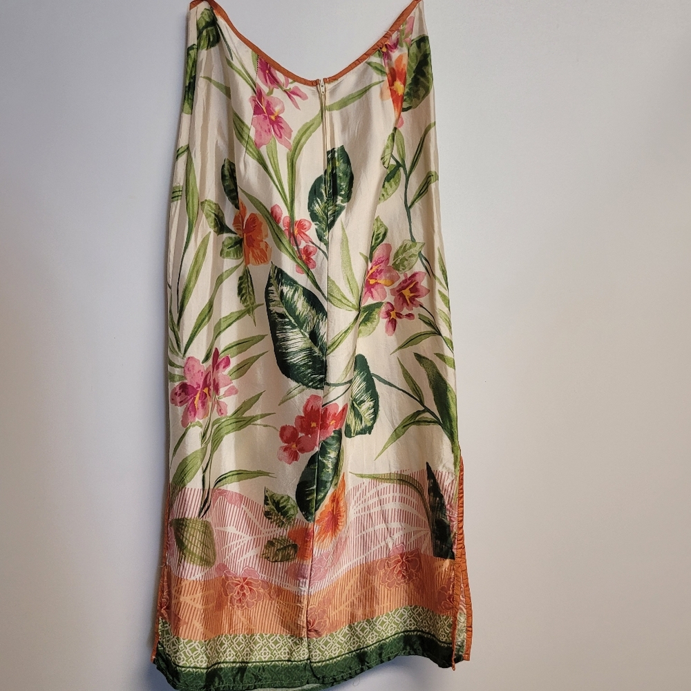 Vintage Carol Anderson Tropical Floral Maxi Skirt Size 14 (32"waist) - Picture 8 of 9